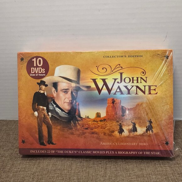 John Wayne America's Legendary Hero Collectors Edition 10 DVD's Western DVD 's - Picture 1 of 10